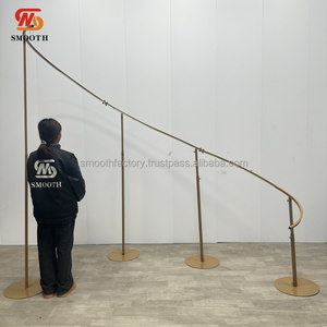 Soporte de Fondo Ajustable de Hierro con Forma de S para Decoración de Bodas y Fiestas al Aire Libre con Cortina de Cuentas de Cristal - Product Image 6