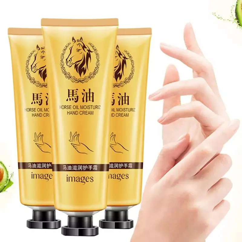 Cremas de manos 30g etiqueta privada el cuidado de la piel en invierno orgánico hidratante reparación Anti rozaduras aceite caballo coreano crema de la mano