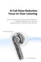 Earbuds TWS Nirkabel IB211 Tipe In-Ear dengan Kotak Pengisian Daya Tipe C, Mikrofon, Peredam Kebisingan AI, Warna Hitam, untuk Android dan iOS