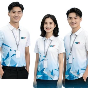 Chemises polo en soie glacée YIJIA, séchage rapide, manches courtes, vêtements de travail d'équipe, style professionnel, uniformes pour femmes et hommes - Product Image 1