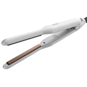 2-in-1 Ceramic Hair Straightener and Small Flat Iron 2023 New Customized Colors for Home Use LED Display Available in White Red