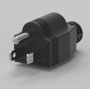 Adaptador de enchufe macho de alimentación eléctrica Nema 5-15P de 3 pines estadounidense de EE. UU., Conector de cable de extensión recargable - Product Image 2