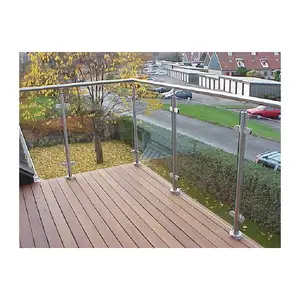 Moderne Roestvrijstalen Reling Glazen Balustrade Glazen Hekpanelen Voor Balkon/Trap