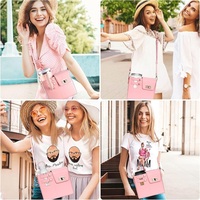 Sac de transport élégant et multifonctionnel en cuir PU de luxe pour femme, avec sangle, pour gobelet isotherme de 40 oz et bouteille d'eau