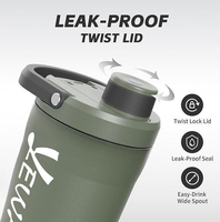 Bouteille shaker isotherme personnalisée YEWAYOGA, idéale pour les entraînements, le yoga et les activités de plein air.