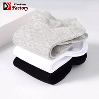 Chaussettes pour hommes et femmes Chaussettes de sport respirantes Chaussettes pas chères Solides Cheville Blanc Noir Gris