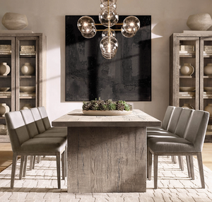 Tavolo da pranzo rettangolare in <span class=keywords><strong>legno</strong></span> massello per interni in <span class=keywords><strong>legno</strong></span> massello <span class=keywords><strong>di</strong></span> quercia - Product Image 1
