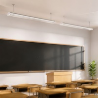 Plafonnier linéaire LED moderne XINDECO 48W 40W à haut rendement lumineux, éco-responsable, 120cm 150cm, luminaires de bureau, garantie 3 ans
