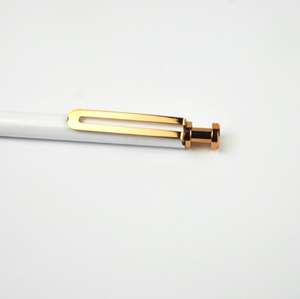 Hotel Business Gift Red White <b>Blue</b> Color Press Metal <b>Pen</b> with Gold Clip - Product Image 3