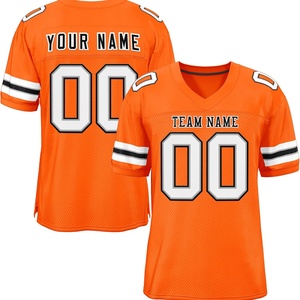 Maillot de football américain personnalisé pour l'été, nom et numéro brodés, respirant, séchage rapide, vêtements de sport imprimés, uniforme d'entraînement unisexe - Product Image 3