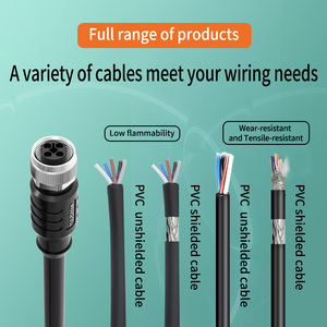 M12 Thông tư Cáp cảm biến A B D mã điện IP67 không thấm nước un-shielded Nam Nữ thẳng góc cạnh cắm M12 cáp kết nối - Product Image 4