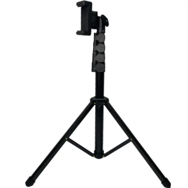 61in Selfie Luar Ruangan Dapat Ditarik Ringan Aluminium Berdiri untuk Kamera SLR, Webcam, Spirit Level, Mobile Tripod Stand