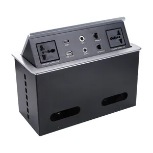 Desk Media So cket Box Table Sockets Pop Up Desktop Power Plugs
