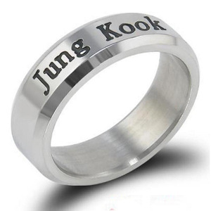 Nuevo Anillo y <span class=keywords><strong>Collar</strong></span> <span class=keywords><strong>de</strong></span> Acero Inoxidable con Nombre <span class=keywords><strong>de</strong></span> los Bangtan Boys, Estilo Coreano, Doble Uso, Unisex - Product Image 4