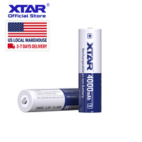Stock US & Livraison Gratuite Batterie XTAR 18650 Originale 3.6V 4000mAh 10A Haute Décharge Protégée Rechargeable Li-ion