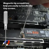50 шт. M.2 SSD крепежные винты с магнитной отверткой комплект из нержавеющей стали с плоской головкой Phillips PC ремонтные винты NVME SSD винты