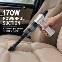 Aspirateur rechargeable avec souffleur d'air, dépoussiéreur 4 vitesses, portable sans fil, pour la maison et la voiture, 130000 tr/min