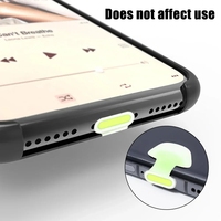 Couvercle anti-poussière USB C lumineux en silicone souple pour bouchons anti-poussière de téléphone portable de type C protecteurs de Port de charge
