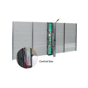 LED Transparent <b>Display</b> Screen P3.91 Indoor Full Color Light Blue <b>Wall</b> Mount Advertising Panel 1500cd 60Hz IP20 - Product Image 5
