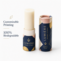Emballage en tube de papier cosmétique personnalisé écologique, tubes en carton kraft ronds de luxe pour baume à lèvres, rouge à lèvres, lotion, cadeau