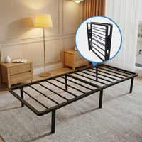 Base de lit plateforme King Size en acier inoxydable durable avec sommier à lattes, pièce de rechange compatible, pièces de mobilier en gros