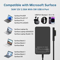 Chargeurs pour ordinateur portable 36W personnalisés en usine Adaptateur d'alimentation secteur Chargeur pour ordinateur portable pour Windows Surface Pro Book