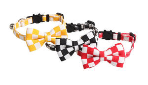 Collare per Gatti Regolabile con Papillon, in Poliestere e Nylon Stampato, con Campanello, Accessorio per Animali Domestici - Product Image 3