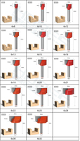 Fresa de 6mm para carpintería, brocas de router para limpieza de base de madera, herramientas de tallado y grabado para muebles