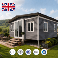 Maison conteneur de luxe à double aile extensible 40 pieds, préfabriquée modulaire, pour hôtel de vacances, pod de glamping, bureau de jardin avec isolation complète