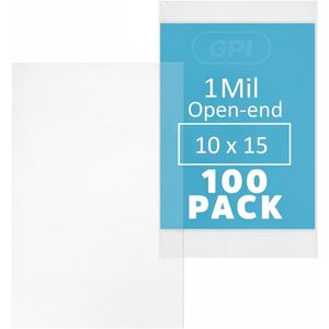 Paquete de 100 Bolsas de Polietileno Transparentes de 1 Mil, con Extremos Abiertos, de 10 x 15 Pulgadas, para Almacenamiento de Alimentos, Refrigerios y Materiales de Arte - Product Image 1