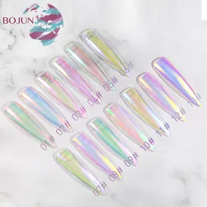 Chất Lượng Cao Cầu Vồng Aurora Óng Ánh Sắc Tố Bột Kẹo Hiệu Ứng Unicorn Sắc Tố Neon Gương Chrome Bột