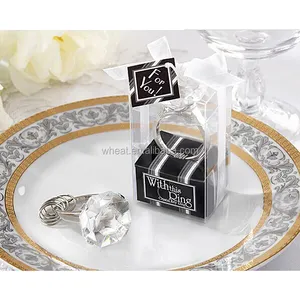 Wedding Favors Many Colors "With This Ring" Engagement Crystal Diamond Ring Keychain