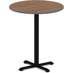 Plateau de table rond réversible en stratifié expresso/noyer Alera, diamètre 35,5 po, pour tables à manger - Product Image 2