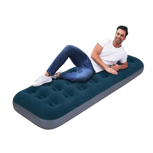 Colchón de aire de un solo tamaño personalizado para exteriores, la mejor venta, cama de aire flocada, cama de aire inflable con bomba de pie incorporada - Product Image 6