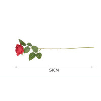 Rose artificielle en flanelle rouge et blanche, bouquet mural pour la maison, mariage, Saint-Valentin, en soie et velours