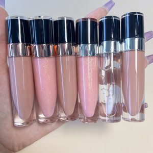 Vente en gros échantillon gratuit de glazer à lèvres multicolore en gelée de couleur nude avec logo personnalisé - Product Image 1