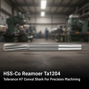 รีมเมอร์ Hss-Co รุ่น Ta1204 ความคลาดเคลื่อน H7 ก้านทรงกรวย สำหรับงานกลึงความแม่นยำสูง - Product Image 3