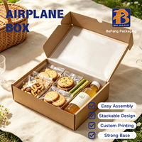 Boîte pliante en papier kraft pour avion, emballage recyclé et recyclable, boîte en carton ondulé personnalisée avec impression et logo