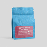 Sachet de café personnalisé à fond carré 250G 500G 1Kg, emballage plastique refermable avec valve, qualité alimentaire pour sachet stand-up