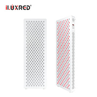 Panneau de lumière rouge haute puissance ILUXRED, double puce, 1500W, avec base à roulettes pour salle de sport à domicile
