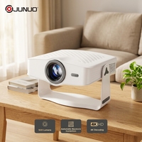 Projecteur LCD JUNUO J500 500 Lumens ANSI 1080P Android 14 Mise au point automatique Home Cinéma