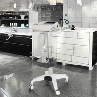 Chariot de support de moniteur médical en alliage d'aluminium avec hauteur réglable pour clinique, hôpital, salon, salle à manger, entrepôt