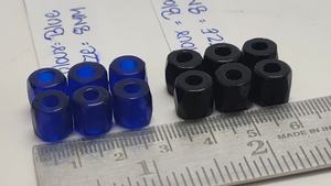 Perles de verre facettées russes de style vintage, cobalt, 8 mm, coupe baril classique, pour la création de bijoux imposants - Product Image 4