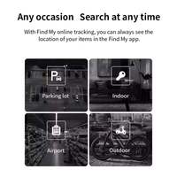 Traceur GPS sans fil ultra-fin en plastique, étanche IPX7, pour carte de crédit, certifié MFi, compatible iOS Find My, avec télécommande