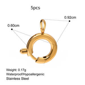 Bracelet et Collier Personnalisables en Acier Inoxydable 316L Plaqué Or PVD 14k 18k avec Breloque Mousqueton pour Bijoux DIY - Product Image 6