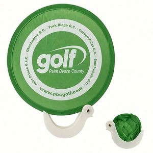 Personalized LOGO Printed Eco-friendly ROMANCE Style Collapsible Mini <b>Hand</b> <b>Fans</b> Wedding Round Nylon Folding Handheld <b>Fan</b> Pouch - Product Image 3