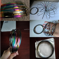 Cercle en acier inoxydable Bras magique Anneau de flux Bracelet magique Jouet fluide Ressort en acier Bracelet Spinner Anneau