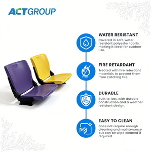 Asientos <span class=keywords><strong>de</strong></span> Plástico para Gradas HDPE, Moldeados por Soplado, Silla <span class=keywords><strong>Plegable</strong></span> VIP para Estadio CS-QJ01-P - Product Image 2