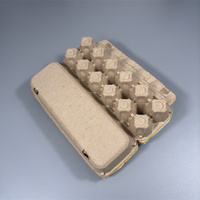 Boîte d'œufs 12 cellules avec fabricant de pâte à papier moulée biodégradable dégradable à bas prix boîte à œufs plateau à œufs