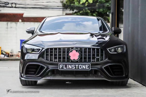 Kit carrosserie pour Mercedes AMG GT63, style Babos amélioré, en fibre de carbone : Lame avant, jupes latérales, diffuseur, spoiler, tuyau d'échappement - Product Image 5